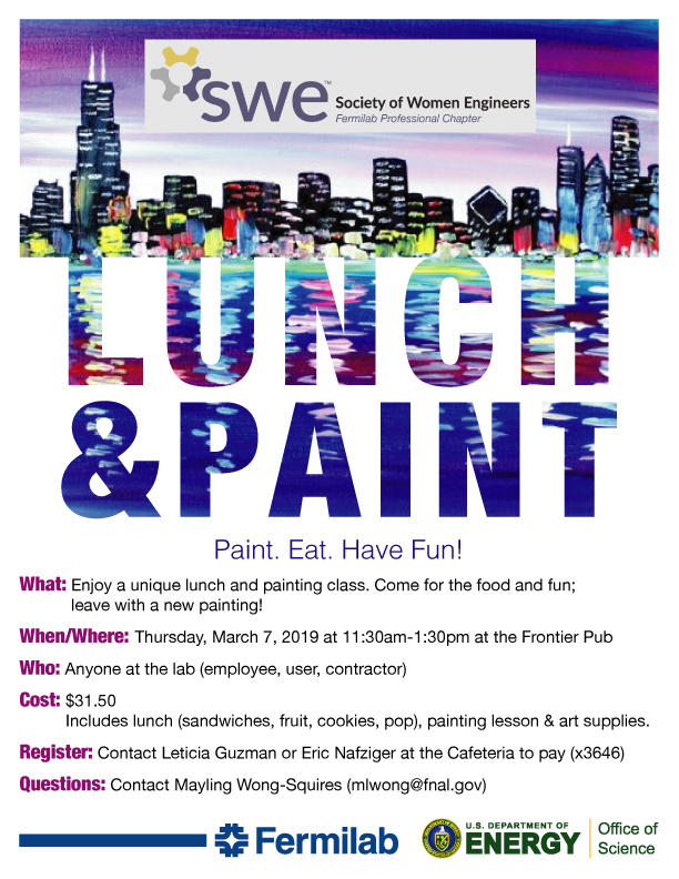Poster for Fermilab SWE Lunch & Paint