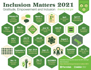 Calendar of events for Inclusion Matters Series 2021